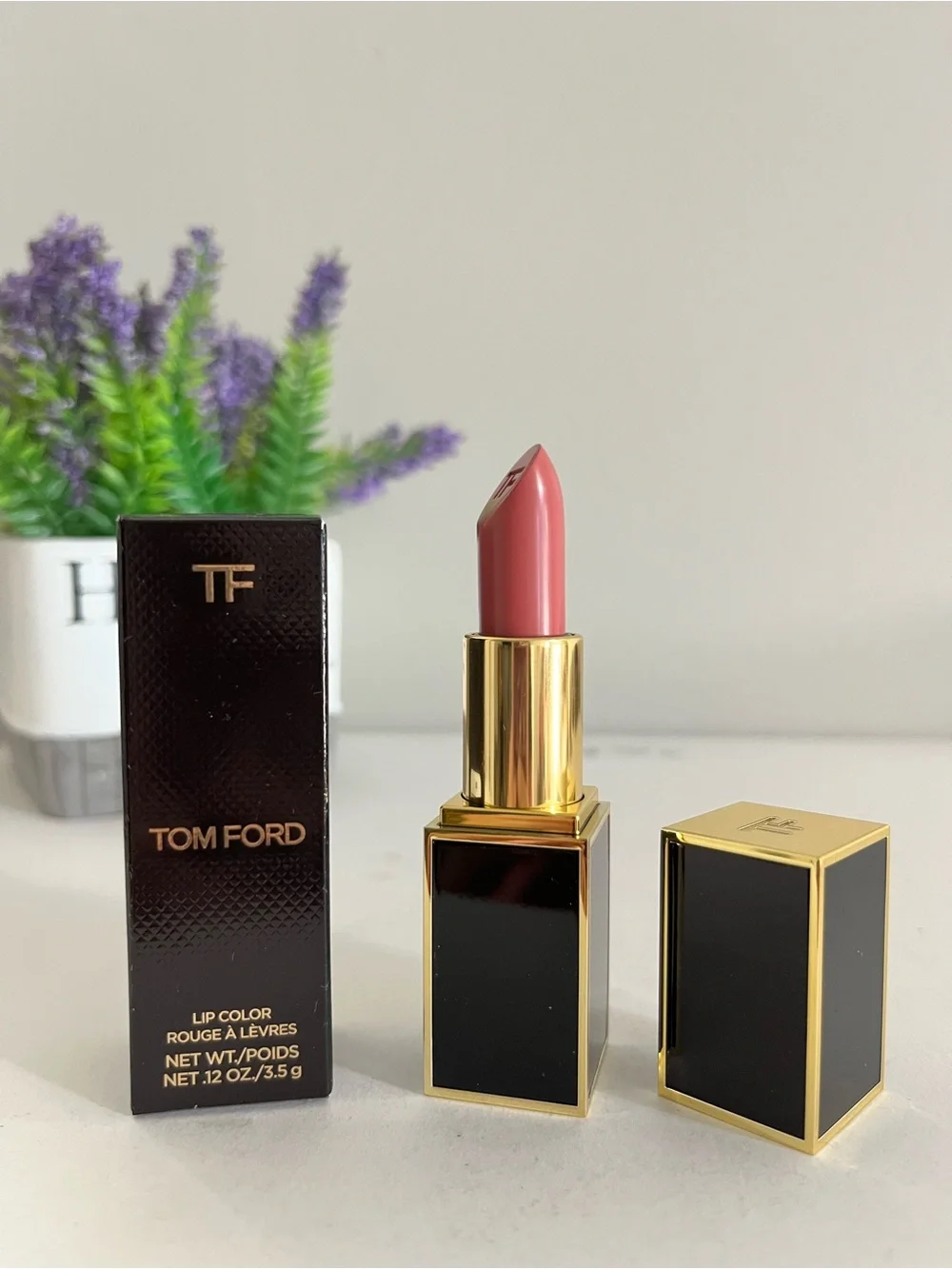 13 Slip, Tom Ford Lip Color Rouge Lipstick, Full Size, 0.12 OZ / 3.5 g
